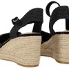 Ideal Shoes Γυναικεία Ψάθινη Πλατφόρμα Μεσαίου Τακουνιού