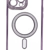 Back Cover Θήκη Σιλικόνης Με Τζαμάκι Κάμερας, Magsafe, Στρασάκια Και Γκλίτερ (Iphone 13 Pro Max)