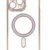 Back Cover Θήκη Σιλικόνης Με Τζαμάκι Κάμερας, Magsafe, Στρασάκια Και Γκλίτερ (Iphone 13 Pro Max)