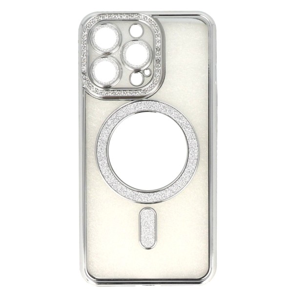 Siipro Back Cover Silicone Case With Camera Glass, Magsafe, Rhinestones And Glitter (Iphone 16 Pro Max) Mobile / Tablet Accessories