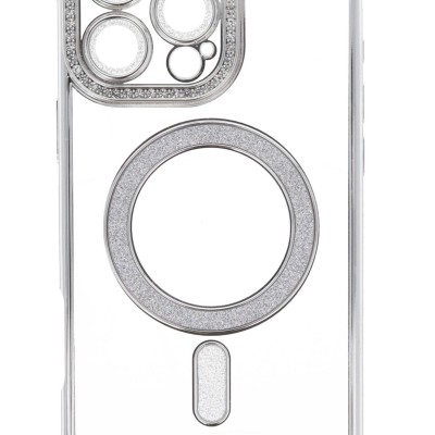 Siipro Back Cover Θήκη Σιλικόνης Με Τζαμάκι Κάμερας, Magsafe, Στρασάκια Και Γκλίτερ (Iphone 16 Pro Max)
