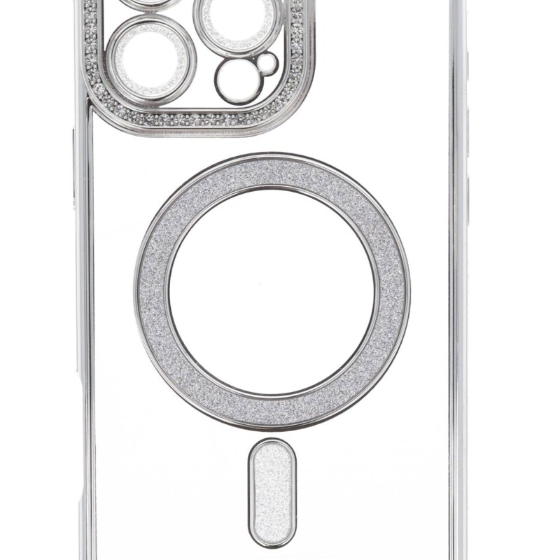 Siipro Back Cover Θήκη Σιλικόνης Με Τζαμάκι Κάμερας, Magsafe, Στρασάκια Και Γκλίτερ (Iphone 16 Pro Max)