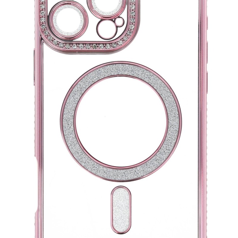 Siipro Back Cover Θήκη Σιλικόνης Με Τζαμάκι Κάμερας, Magsafe, Στρασάκια Και Γκλίτερ (Iphone 16 Pro Max)