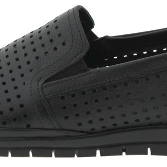 AYAKKABI Leather Women's Ballerina Shoes Perforated Upper