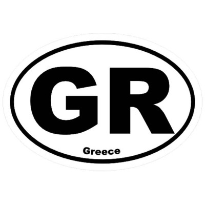 Αυτοκόλλητο Αυτοκινήτου Οβάλ Σήμα GR