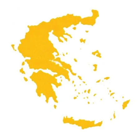 Αυτοκόλλητο Αυτοκινήτου Χάρτης Ελλάδας Κίτρινο Αυτοκόλλητο Αυτοκινήτου Χάρτης Ελλάδας Κίτρινο