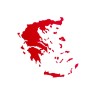 Αυτοκόλλητο Αυτοκινήτου Χάρτης Ελλάδας Κόκκινο