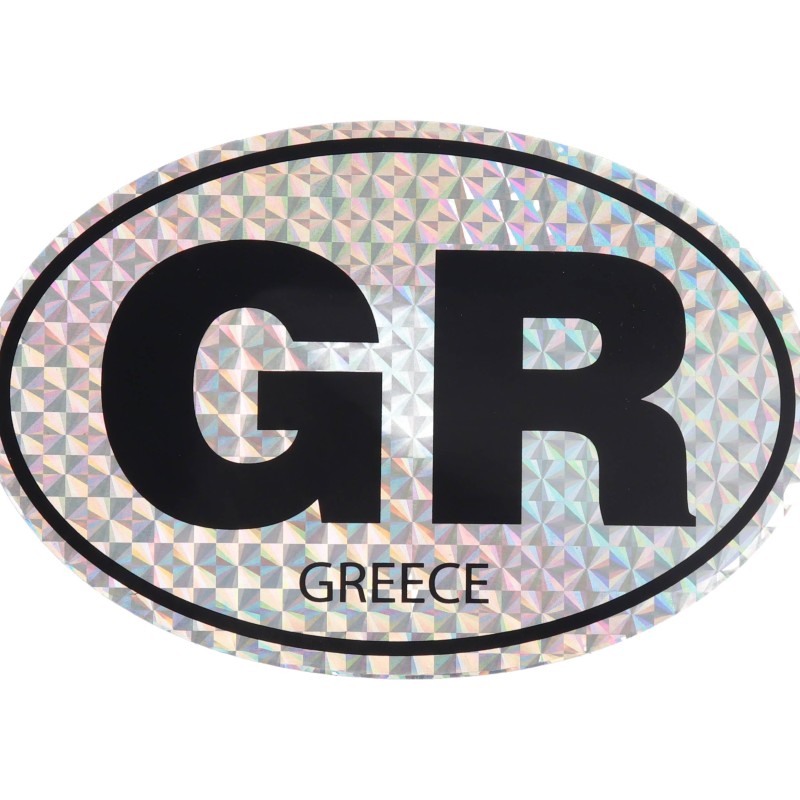 Αυτοκόλλητο Αυτοκινήτου Οβάλ Σήμα GR