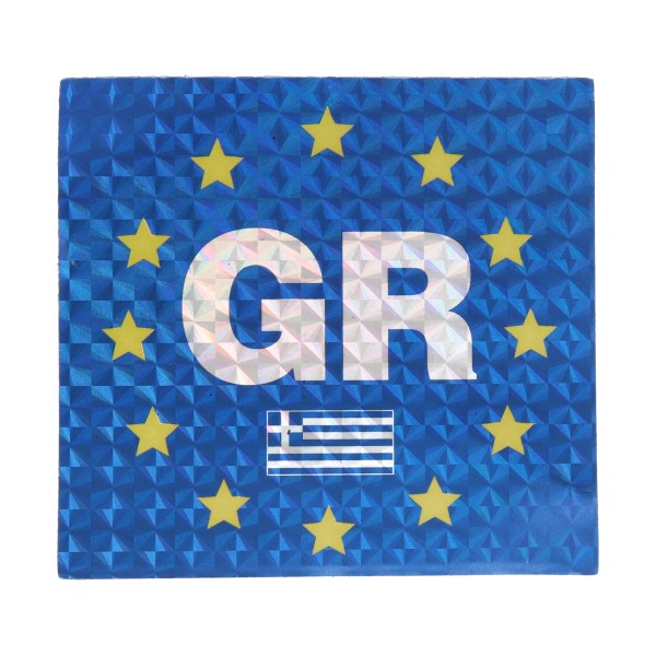 Αυτοκόλλητο Αυτοκινήτου Τετράγωνο Σήμα GR