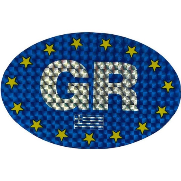 Αυτοκόλλητο Αυτοκινήτου Οβάλ Σήμα GR