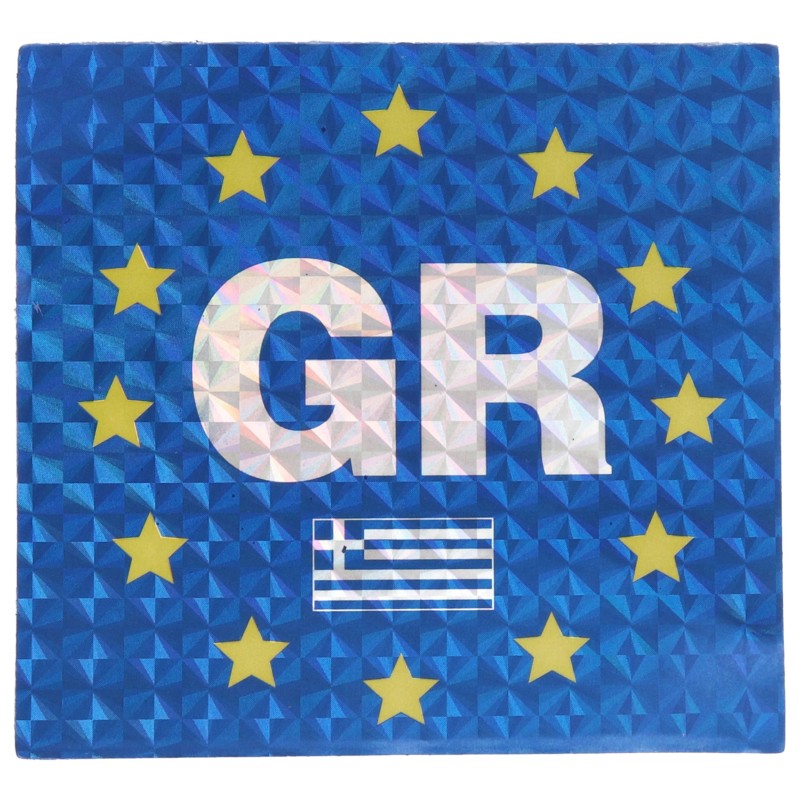 Αυτοκόλλητο Αυτοκινήτου Τετράγωνο Σήμα GR