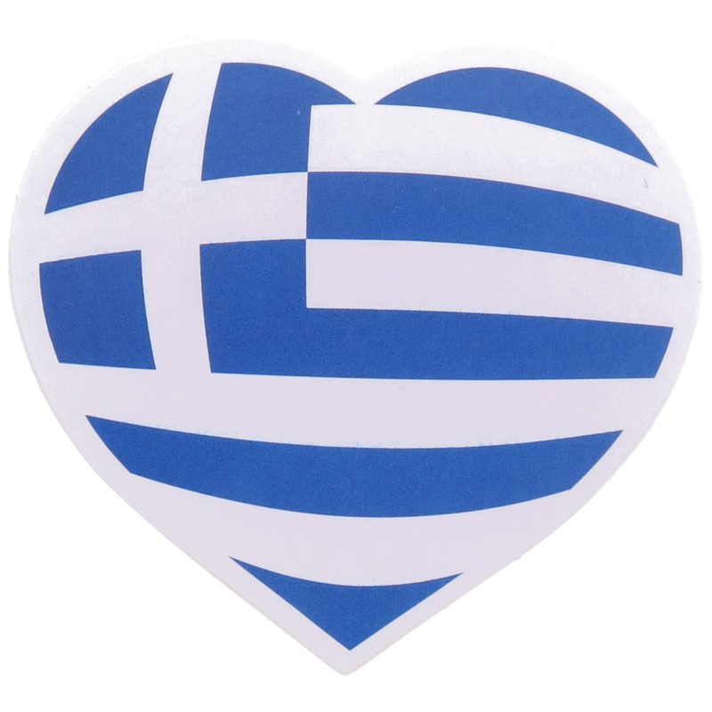 Αυτοκόλλητο Αυτοκινήτου Καρδιά Ελληνική Σημαία