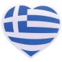 Αυτοκόλλητο Αυτοκινήτου Καρδιά Ελληνική Σημαία