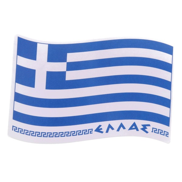 Αυτοκόλλητο Αυτοκινήτου Κυματιστή Ελληνική Σημαία