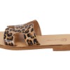 Beautifulshop Γυναικείες Παντόφλες από Γνήσιο Δέρμα - Animal Print