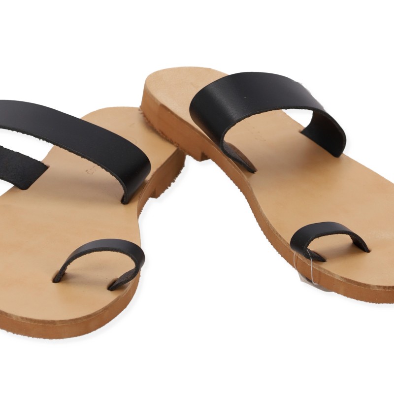 Beautifulshop Γυναικείες Παντόφλες Γνήσιο Δέρμα με Δάχτυλα