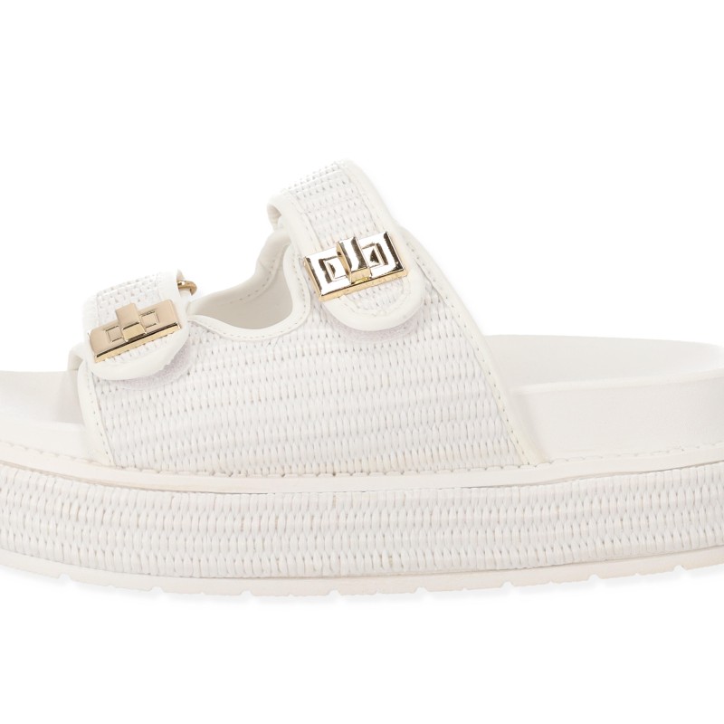 Γυναικεία Flatforms Σανδάλια Ψάθινα