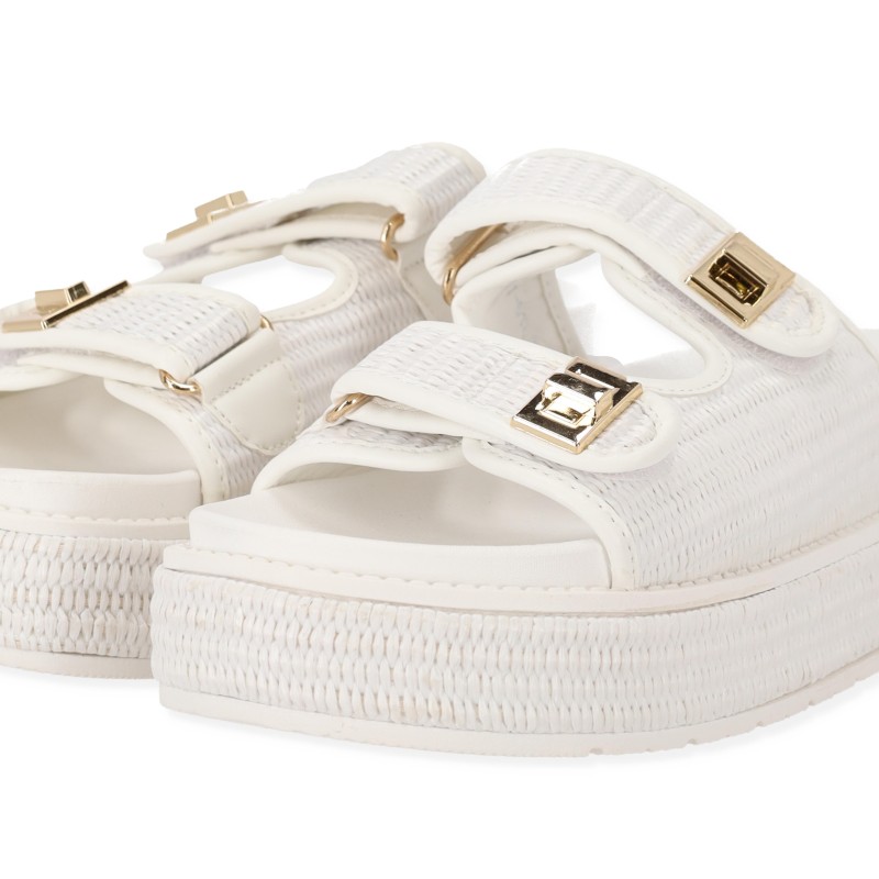 Γυναικεία Flatforms Σανδάλια Ψάθινα