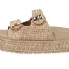 Γυναικεία Flatforms Σανδάλια Ψάθινα