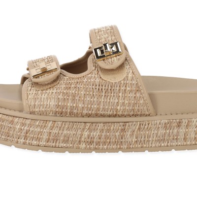 Γυναικεία Flatforms Σανδάλια Ψάθινα