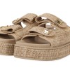 Γυναικεία Flatforms Σανδάλια Ψάθινα