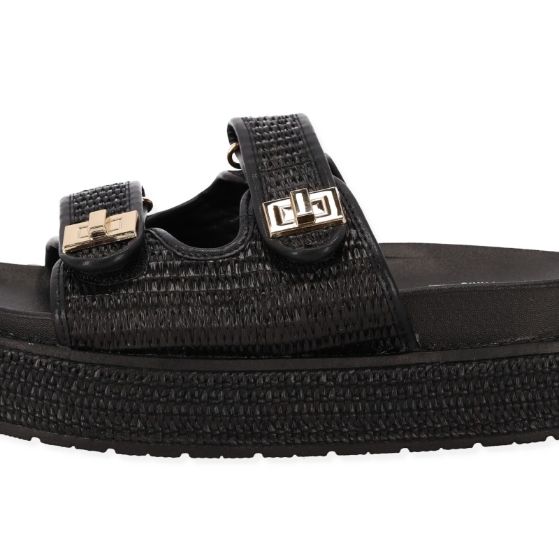 Γυναικεία Flatforms Σανδάλια Ψάθινα