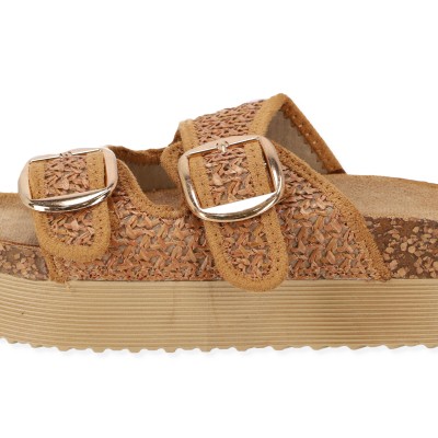 Γυναικεία Σανδάλια Flatform με Διπλές Τόκες