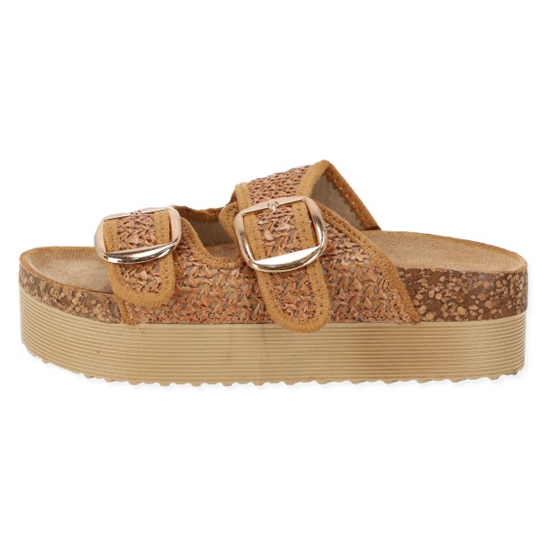 Γυναικεία Σανδάλια Flatform με Διπλές Τόκες