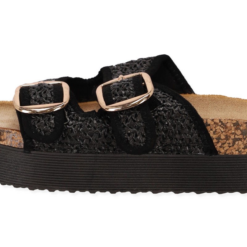 Γυναικεία Σανδάλια Flatform με Διπλές Τόκες