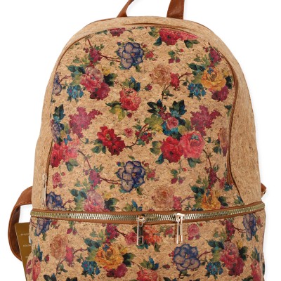 Vogue Hand Bag Γυναικεία Τσάντα Πλάτης με Πολύχρωμα Λουλούδια