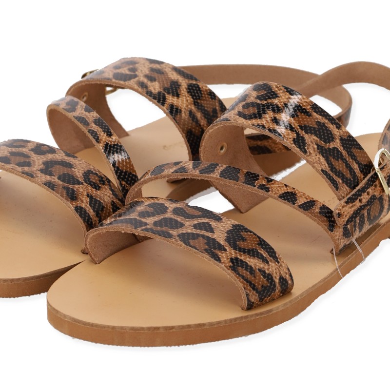 Beautifulshop Σανδάλια Flatforms από Γνήσιο Δέρμα με Λουράκι -Animal Print Beautifulshop Σανδάλια Flatforms από Γνήσιο Δέρμα με Λουράκι -Animal Print