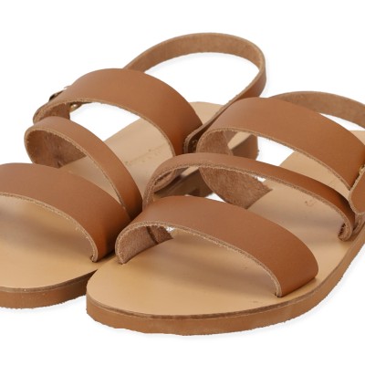 Beautifulshop Σανδάλια Flatforms από Γνήσιο Δέρμα με Λουράκι