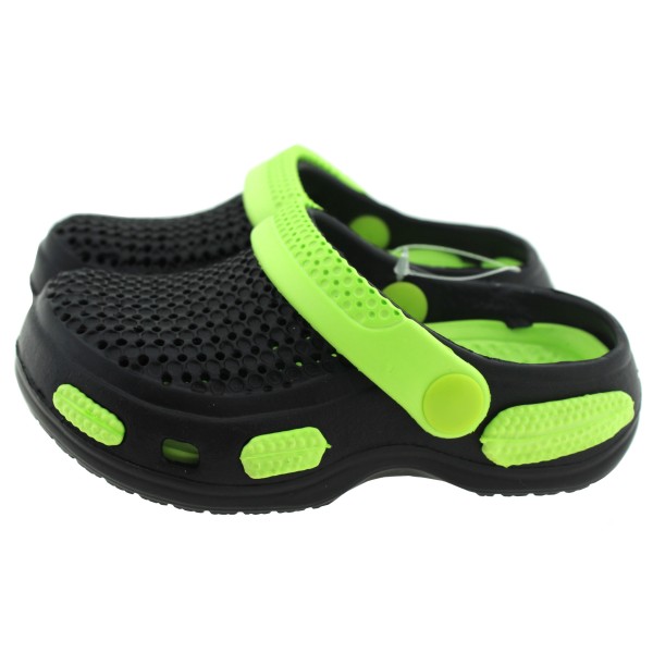 Παιδικά Crocs για Αγόρια σε Μαύρο-Πράσινο Χρώμα