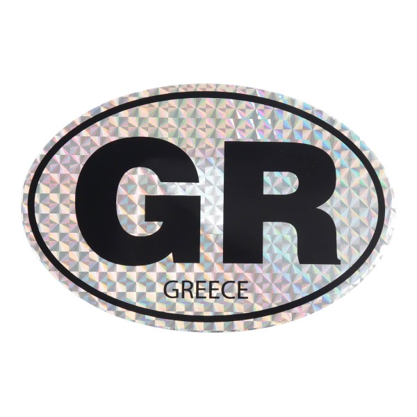 Αυτοκόλλητο Αυτοκινήτου Οβάλ Σήμα GR