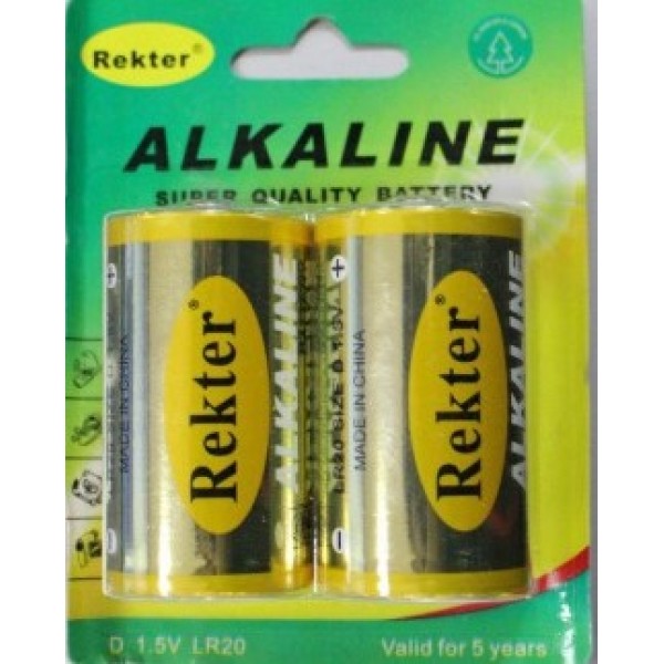 Μπαταρίες Aλκαλικές Rekter D LR20 1.5V