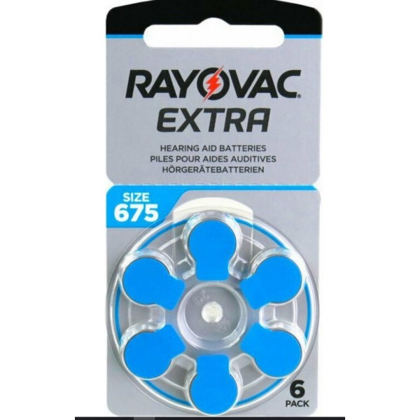 Μπαταρία Rayovac Extra Ακουστικών Βαρηκοΐας Size 675