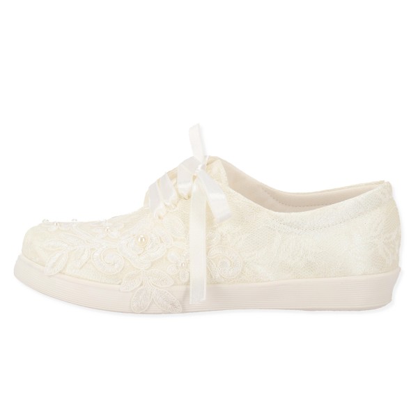 OEM Νυφικά SNEAKERS με Σχέδιο Λουλούδια