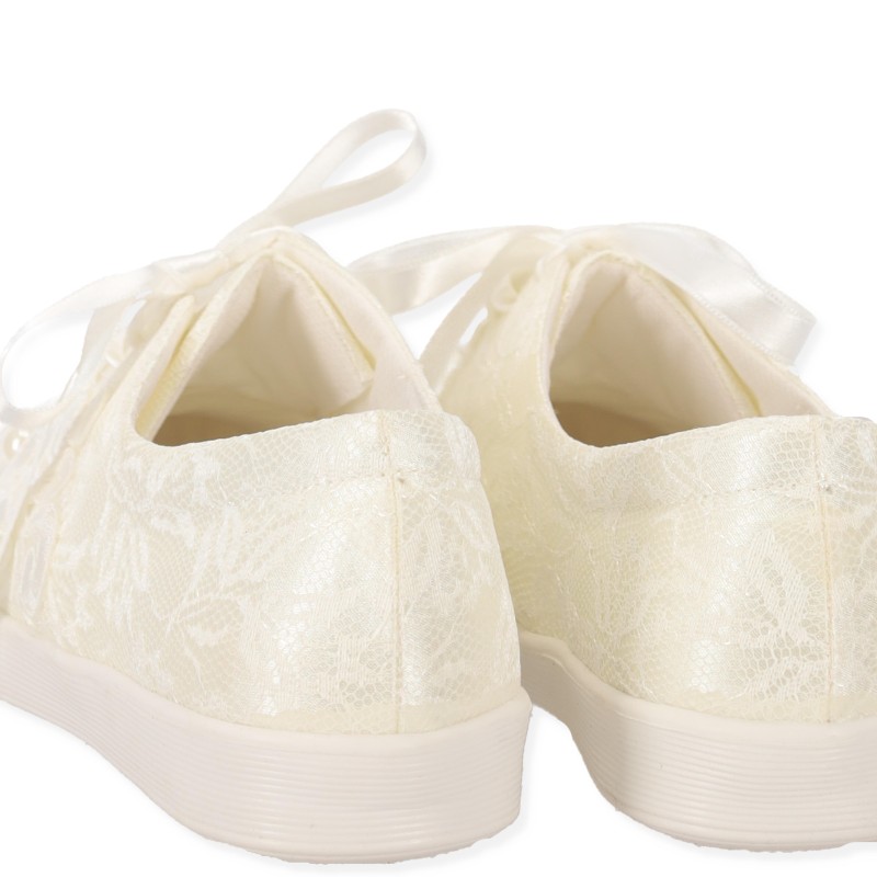 OEM Νυφικά SNEAKERS με Σχέδιο Λουλούδια