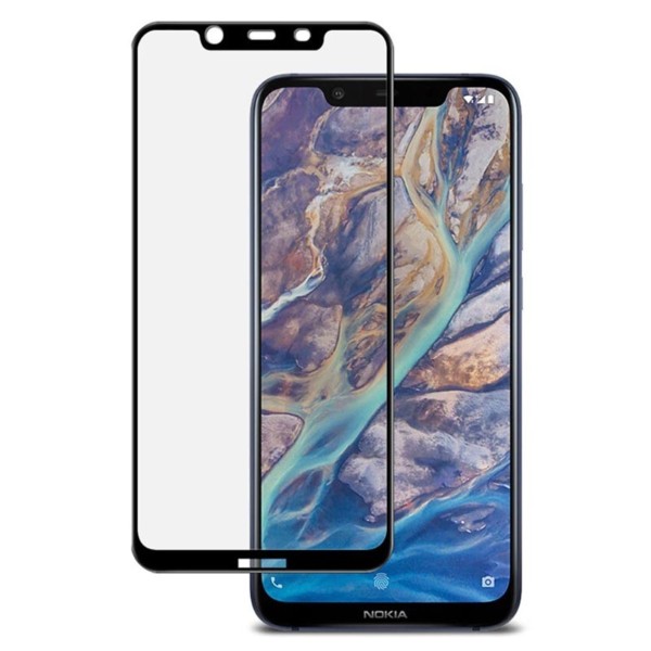 Fullscreen Tempered Glass Μαύρο (Nokia 8.1)