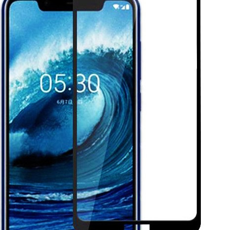 Fullscreen Tempered Glass Μαύρο (Nokia 5.1 Plus)
