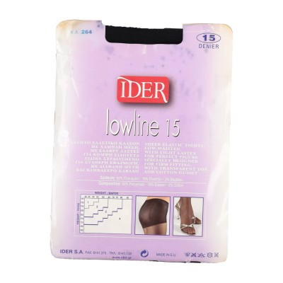 IDER Lowline 15 Den Λεπτο Χαμηλόμεσο Ελαστικό Καλσόν με Ελαφρύ Λαστέξ