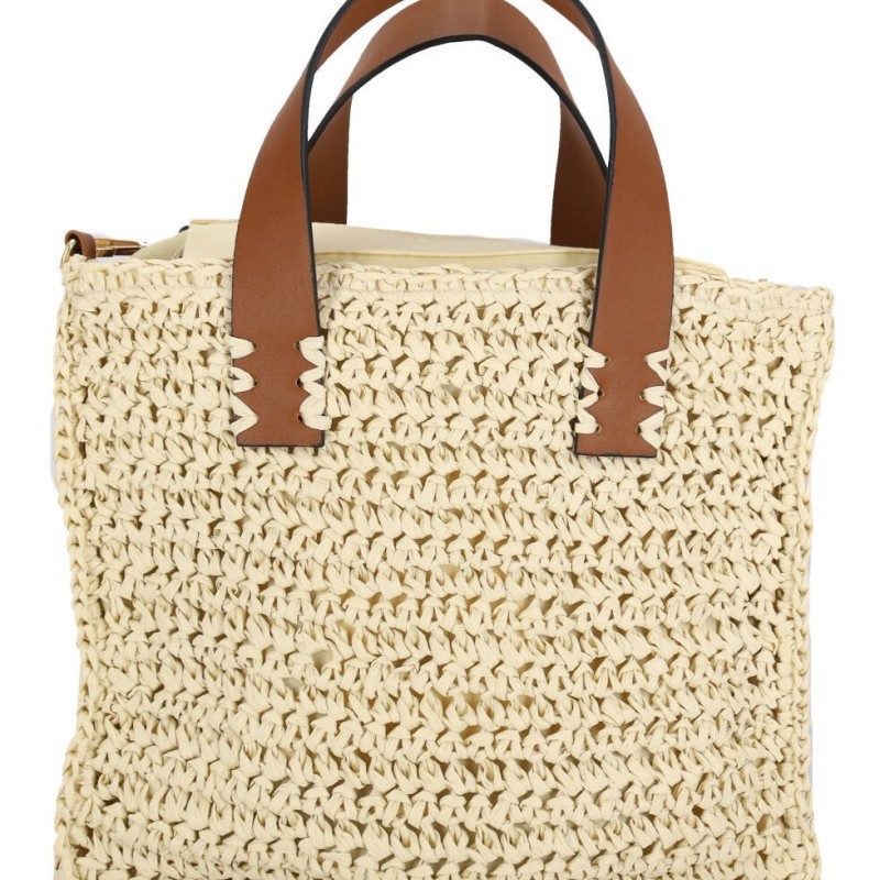 BAG TO BAG Γυναικεία Ψάθινη Tσάντα Xιαστί