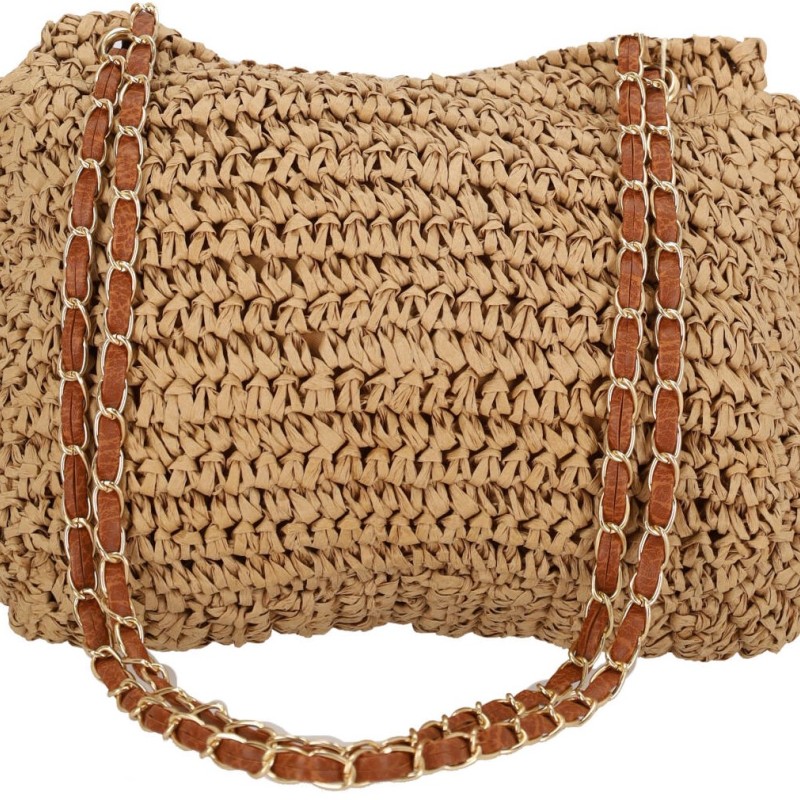 BAG TO BAG Γυναικεία Ψάθινη Τσάντα Φάκελος
