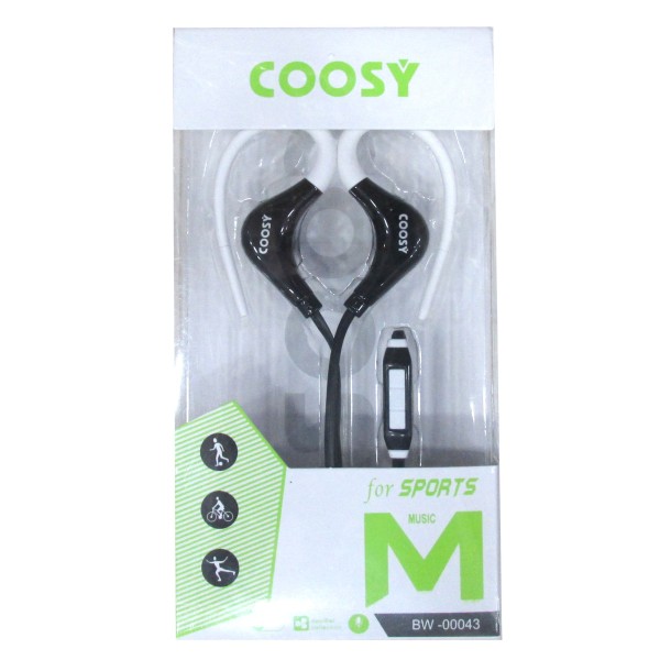 Coosy BW-00043 Ακουστικά Universal με γάντζο
