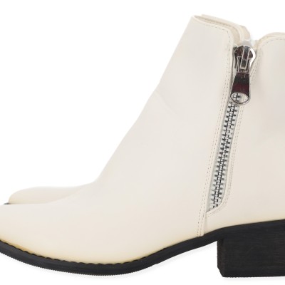 Sweet Shoes Δερμάτινα Μποτάκια με Χοντρό Τακούνι