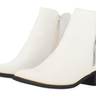 Sweet Shoes Δερμάτινα Μποτάκια με Χοντρό Τακούνι