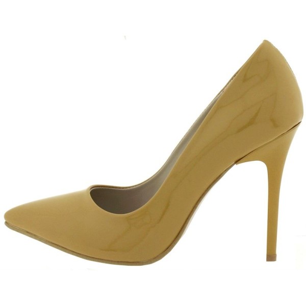 Paylan Yellow Patent Leather Stiletto Heels