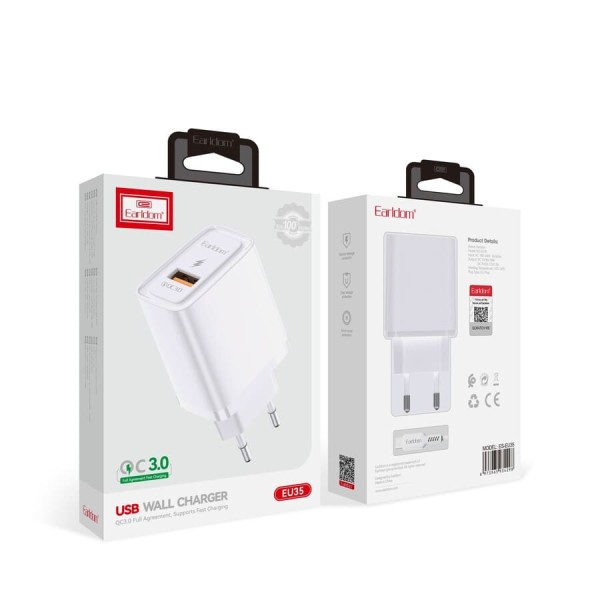 Earldom ES-EU47 Σετ Φόρτισης 67W Με θύρα USB και καλώδιο USB A σε Type-C