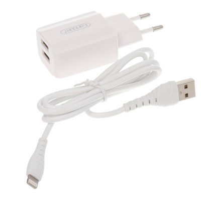 Earldom ES-202 Σετ Φόρτισης 2.4Α Με 2 θύρες USB και Καλώδιο USB σε Lightning