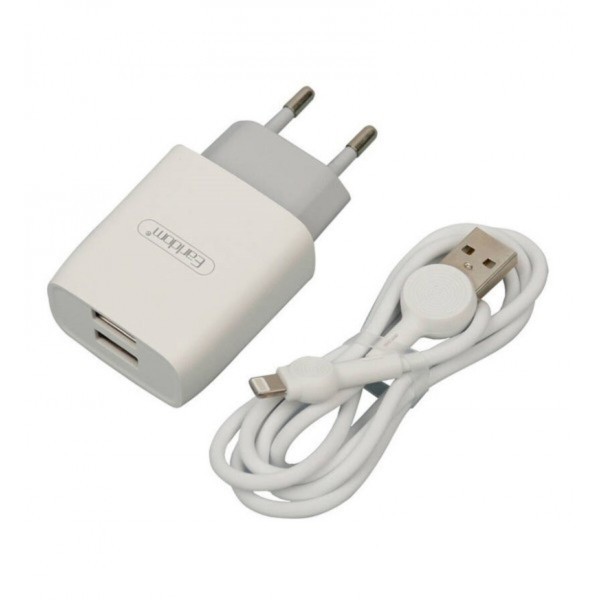 Earldom ES-202i Σετ Φόρτισης 2.4Α Με 2 θύρες USB και Καλώδιο USB σε Lightning